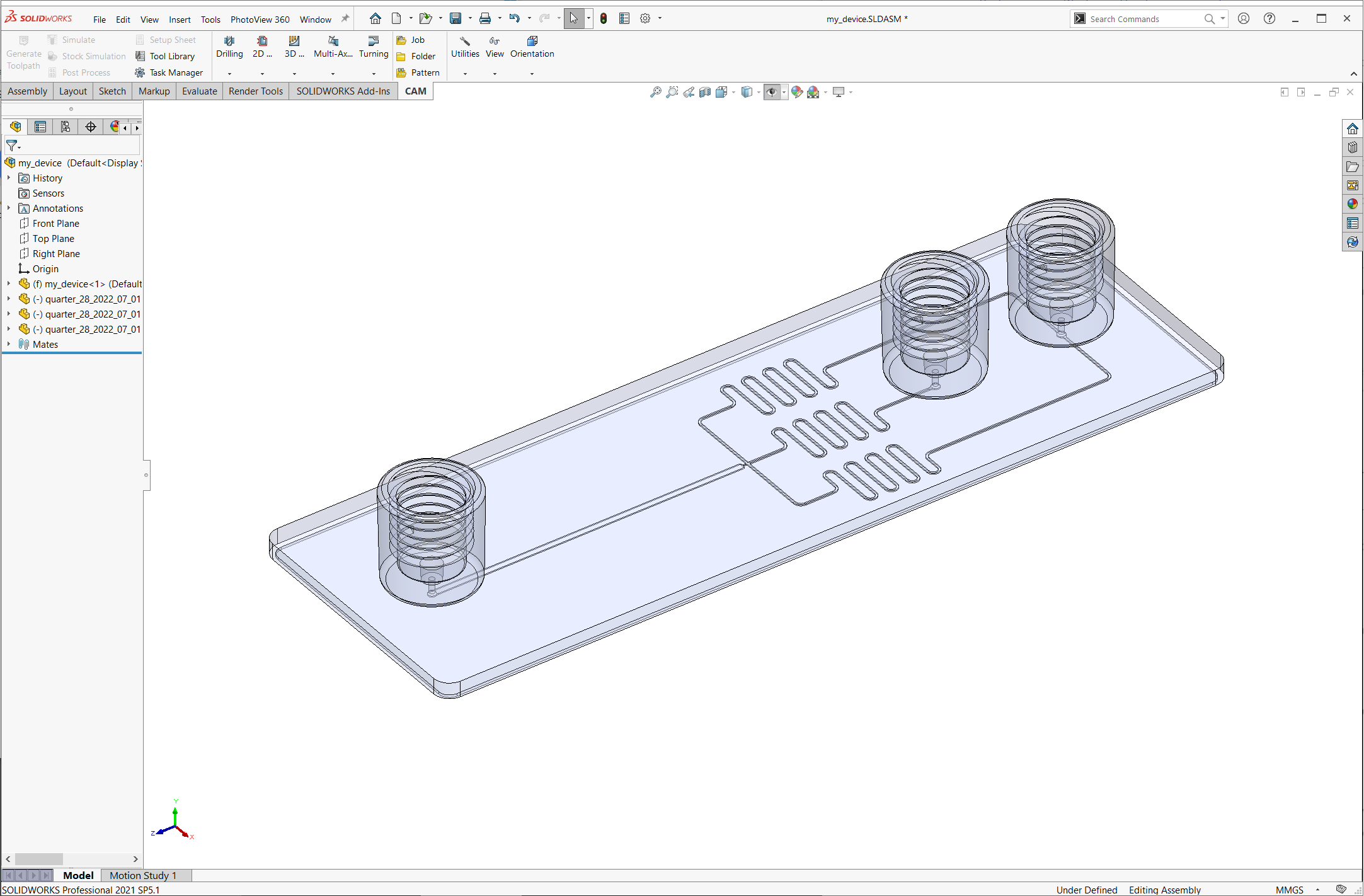 Parallel Fluidics How to design a microfluidic device in Solidworks